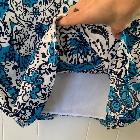 NEW Lilly Pulitzer Brooke Tunic Dress Hippy Hippy Shake Embroidered Pattern Blue - Picture 5 of 9